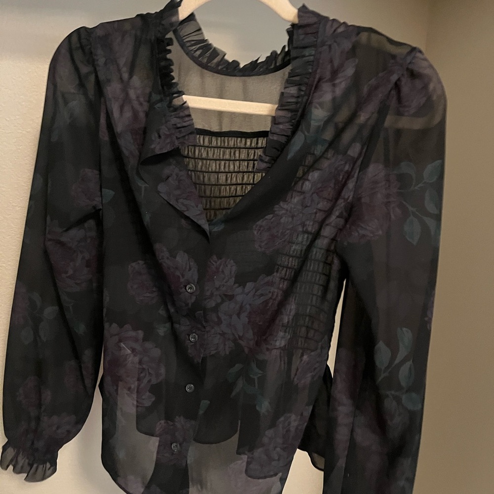 Joe’s Jenas Elegant Black Floral Women's Top. NWOT